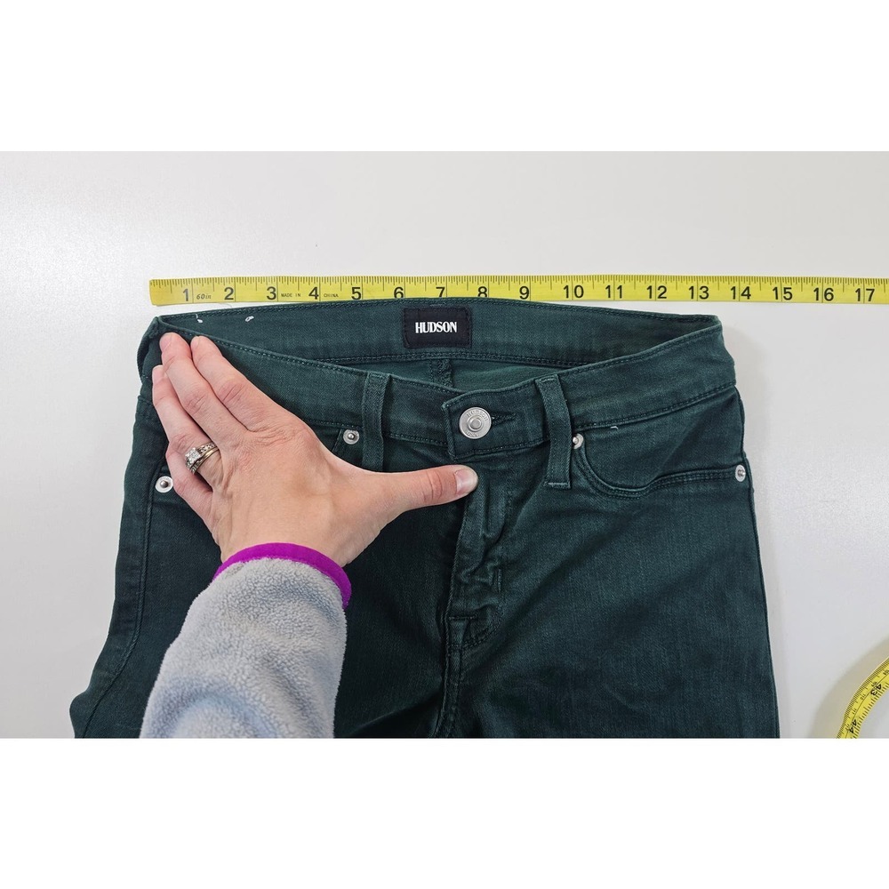 Hudson ankle super skinny Krista teal jeans stretch comfort casual EUC 27 ^ - Picture 6 of 6